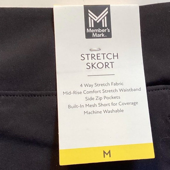 Members Mark Womens Black Skort, M, NWT - Picture 3 of 3